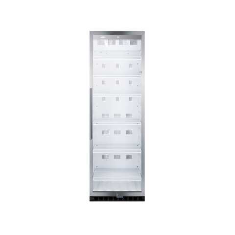 Summit SCR1400WCSS 24" Beverage Merchandiser with 12.6 Cu. Ft. Capacity, Self-Closing Door and Stainless Steel Cabinet