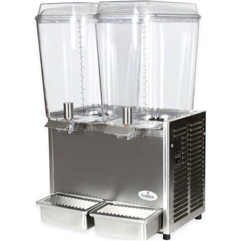 Crathco D25-3 18" Pre-Mix Cold Beverage Dispenser w/ (2) 5 Gallon Bowls & SS Side Panels - Classic Bubbler Series