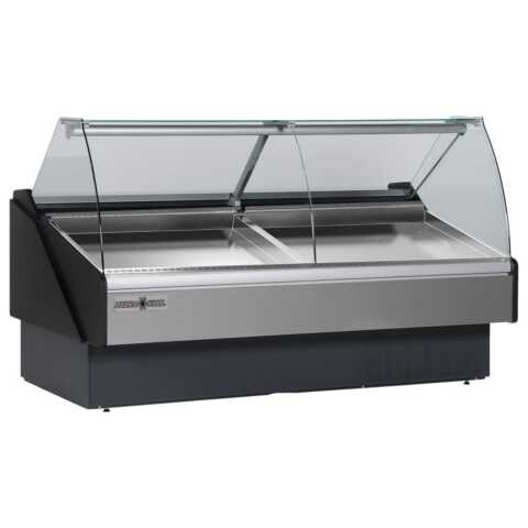Hydra-Kool KFM-SC-50-S 52" Curved Glass Refrigerated Seafood Display Case, Self Contained