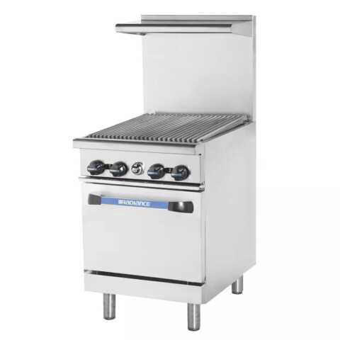 Turbo Air Radiance TAR-24RB-NG 24" Natural Gas Radiant Broiler Top with Oven - 95K BTU