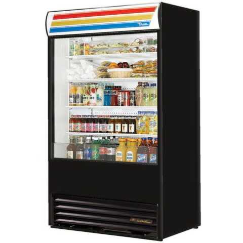 True TOAM-48-HC~TSL01 48" Vertical Open Air Refrigerated Merchandiser - Standard Look