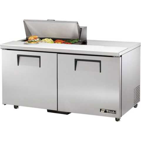 True TSSU-60-08-ADA-HC ADA Compliant 60" Solid Door Sandwich/Salad Prep Table with Refrigerated Base & 8 Pan Top