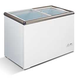 Coldline XS160 26 Curved Glass Top Ice Cream Freezer with LED
