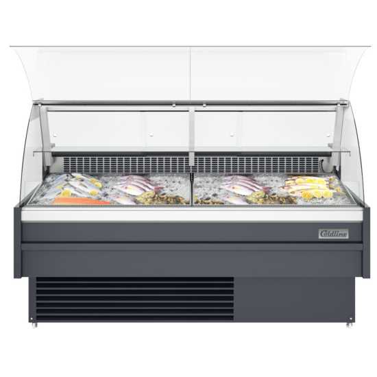Supermarket Frozen Display Stand Refrigerated Freeze Display Counter Frozen  Chilled Seafood Ice Display Table - China Vegetable Meat Dairy Refrigerator  and Fridge price