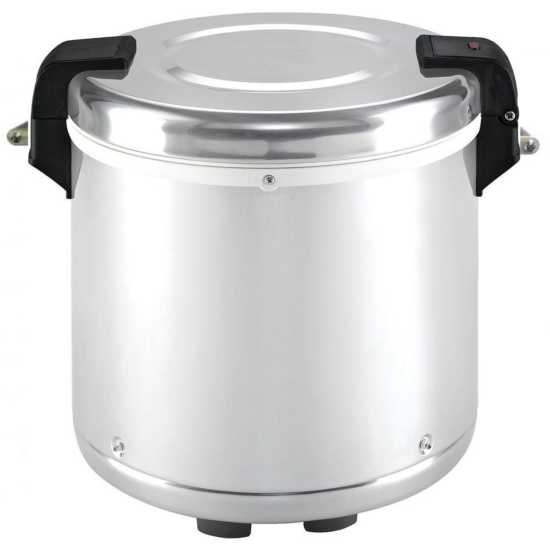 Amko 120 Volt Electric Rice Cooker/Warmer, 80 Bowls, Silver