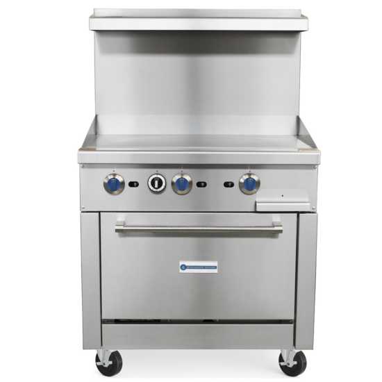 LANG Commercial Electric Range with Griddle and Oven 36S-10