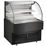 Marchia USTAR36G 36" Black Low Profile Open Air Cooler Grab and Go