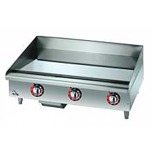 Star Max 536CHSF 36" Countertop Chrome Electric Griddle with Snap Action Thermostatic Controls