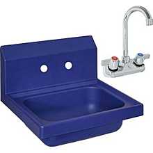 BK Resources APHS-W1410-BPG Antimicrobial Plastic Hand Sink With 3" Faucet