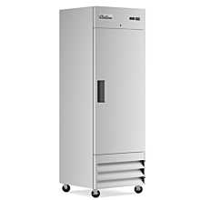 PEAKCOLD Single Door Commercial Reach In Stainless Steel Freezer, White  Interior; 23 Cubic Ft, 29 Wide inch