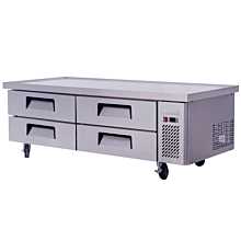 Migali C-CB72-76-HC 76" Chef Base Refrigerated Equipment Stand, 4 Drawer