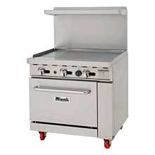 Migali C-RO-36G-NG Natural Gas 36" Griddle Top Range with Oven - 102,000 BTU