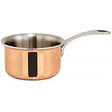 Winco DCSP-3C 3-1/2" 11 oz. Tri-Ply Copper Plated Stainless Steel Mini Sauce Pan