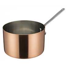 Winco DCWA-206C Copper Plated Stainless Steel 5" Diameter Mini Sauce Pan Serving Dish with Handle