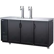 Dukers DKB72-M3 73" Refrigerated Two Tower Three Tap BeeKagerator Draft Beer Cooler