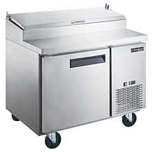 Dukers DPP44-6-S1 44" Commercial Single Door Pizza Prep Table Refrigerator - 6 Pans