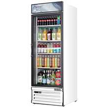 Everest EMGR10 24" White One Section Glass Swing Door Bottom Mounted Merchandisers Refrigerator, 10 Cu. Ft.