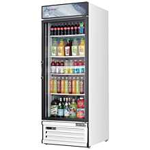 Everest EMGR24 28" White One Section Glass Swing Door Bottom Mounted Merchandisers Refrigerator, 25 Cu. Ft.