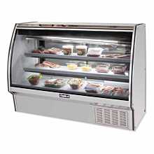 Leader ERHD72 72" High Refrigerated Curved Glass Deli Display Case