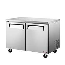 Turbo Air EUF-48-N-V E-line 48" Two Door Undercounter Rear Mounted Freezer - 13 Cu. Ft.