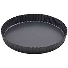 Winco FQP-10 10" Tart Quiche Pan Non-Stick Carbon Steel with Removable Bottom