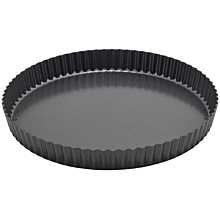 Winco FQP-12 12" Tart Quiche Pan Non-Stick Carbon Steel with Removable Bottom