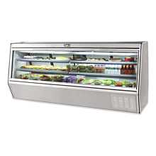 Leader ERHD118ES 118" Refrigerated Slanted Glass High Deli Case with 2 Shelves
