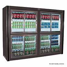 Universal RW-144-R 144” Stainless Steel Eight Sliding Glass Door Remote Merchandiser Refrigerator