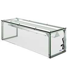 Prepline 74" Glass Sneeze Guard with Lamp Bulb for Steam Table
