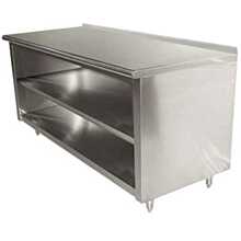 L&J ST-330-60-B Storage Cabinet 30"D x 60"L Stainless Steel with 5" Backsplash
