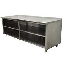 L&J ST-314-72-B Storage Cabinet 14"D x 72"L Stainless Steel with 5" Backsplash
