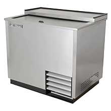 True T-36-GC-S-HC Solid Slide Lid Stainless Steel Glass and Plate Chiller/Froster with 180 Mug Capacity