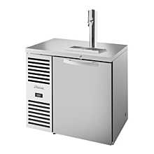 True TDR36-RISZ1-L-S-S-1 36" Reach-In One-Section Solid Door Stainless Steel Refrigerated Draft Bar Cooler with One Tap Column
