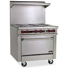 Therma-Tek TMD36-36RB-1-LP 36" Liquid Propane Restaurant Range, and 36" Radiant Broiler with One 26" Oven - 120,000 BTU