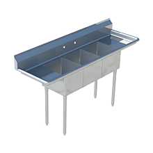  Three Compartment Sink with 10