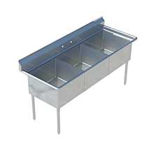  Three Compartment Sink with 10