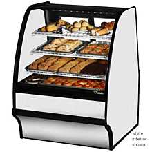 True TGM-DC-36-SC/SC-S-S 36" Curved Glass / Solid End Dry Display Merchandiser Case with Stainless Steel Exterior & Interior