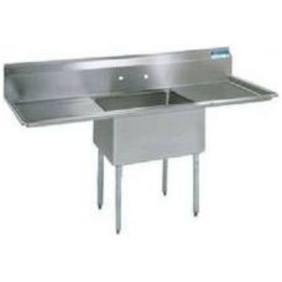 Bk Resources Bks 1 24 14 24t One Compartment Sink 24 X 24 X 14 With 24 Inch With 2 Drainboards Kitchenall New York